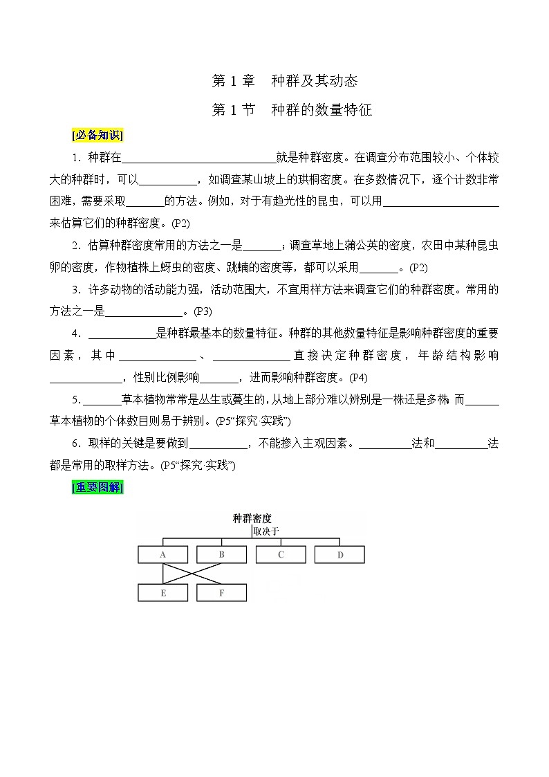 第1章 种群及其动态（填空版）第1页