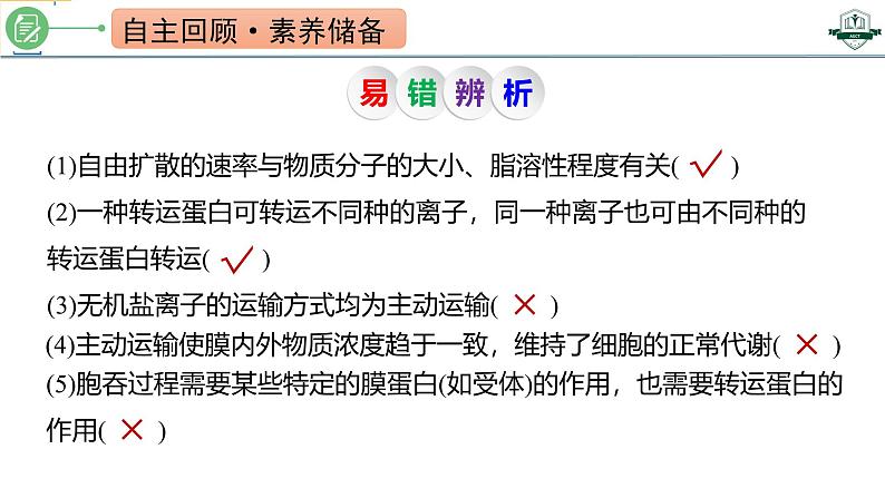 专题2.4 物质进出细胞的方式及影响因素（课件）-2025年高考生物一轮复习考点归类（新高考通用）03