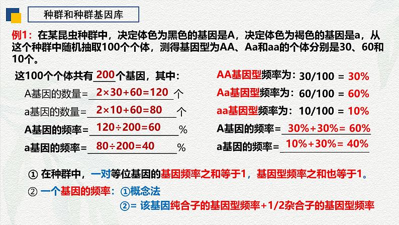 6.3 种群基因组成的变化（第1课时）-2024-2025学年高一生物下学期同步课件（人教版2019必修2）05