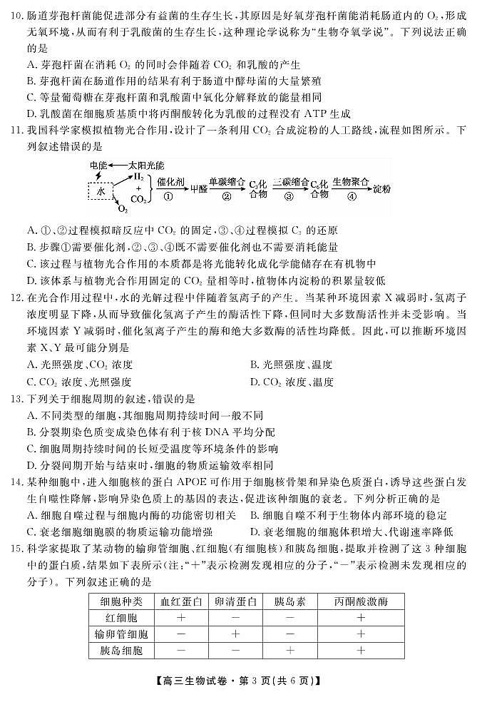 生物试卷第3页