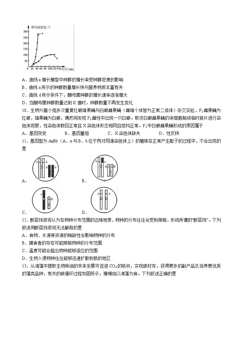 广东省高三联考（衡水金卷）2024-2025学年高三上学期9月月考生物试题03