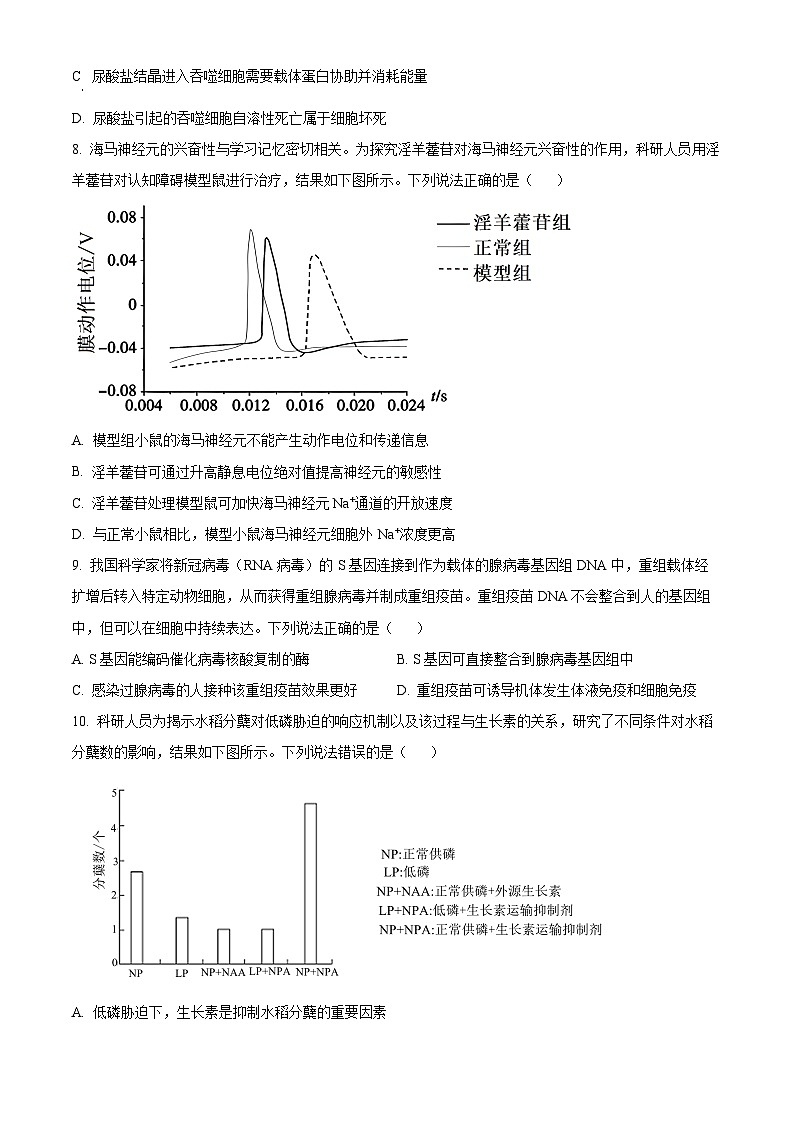 山东省德州市2024届高三下学期开学摸底考试生物试题第3页