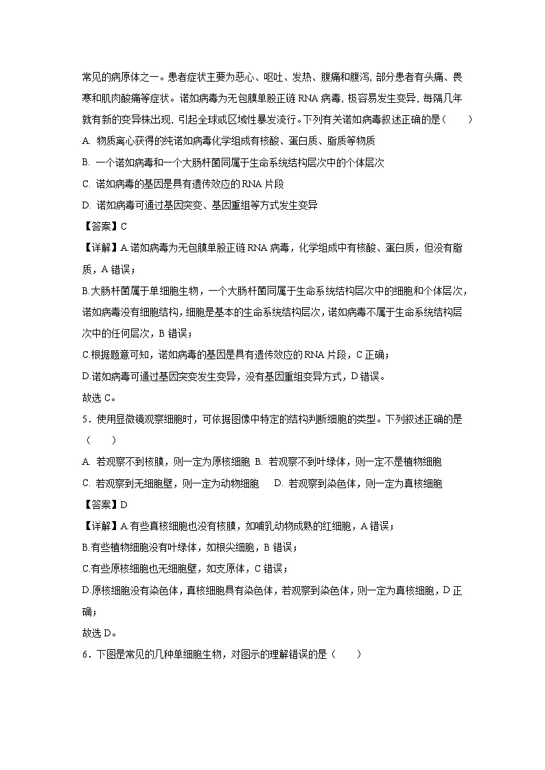 【生物】2024-2025学年高三上学期第一次月考（天津专用）（解析版）第3页