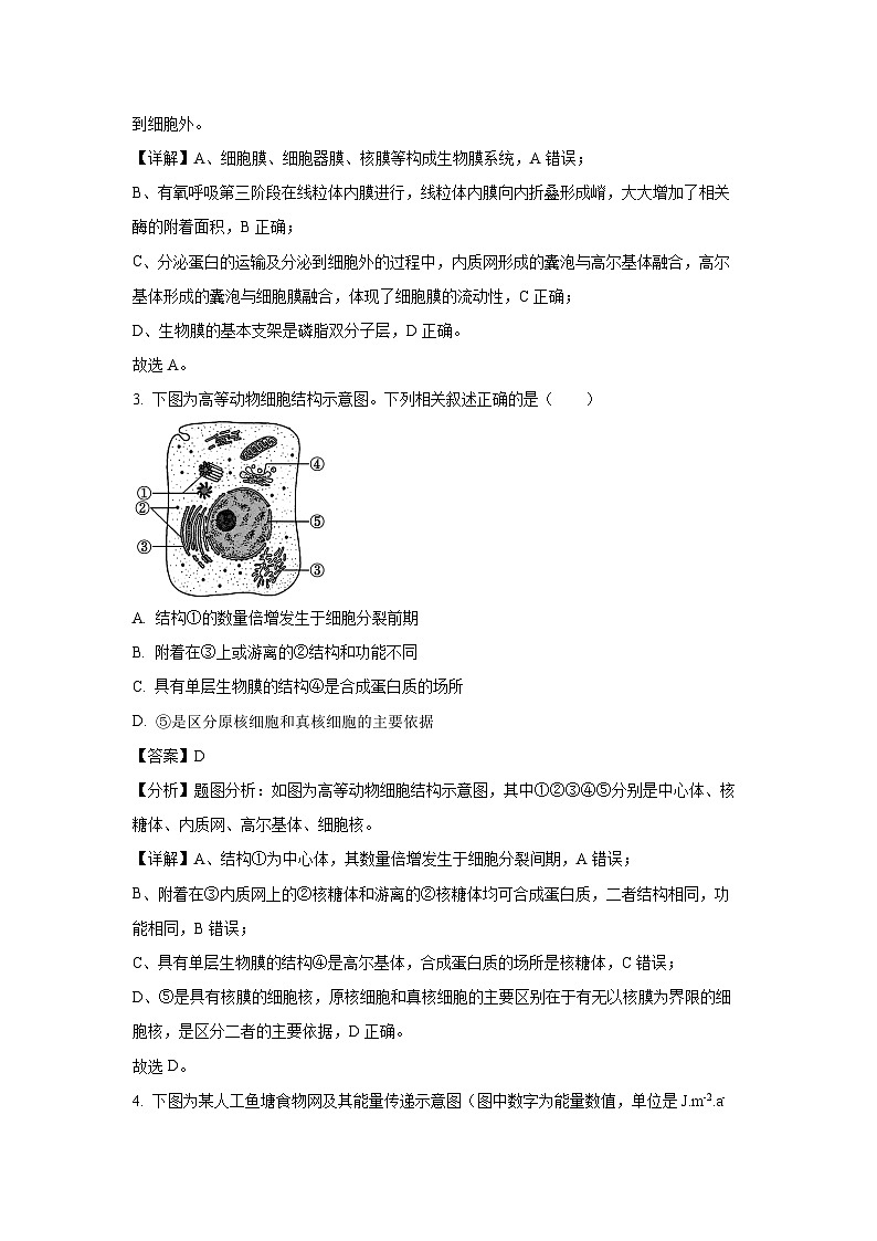 【生物】北京市石景山区2023-2024学年高二下学期期末考试试题（解析版）02