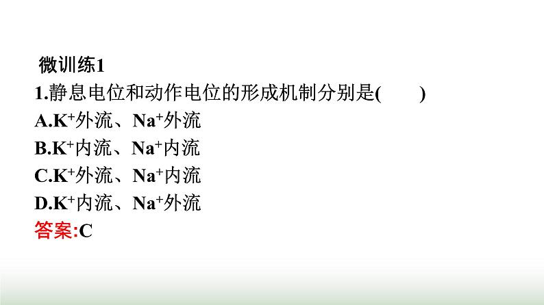 人教版高中生物选择性必修1第2章神经调节第3节神经冲动的产生和传导课件第8页