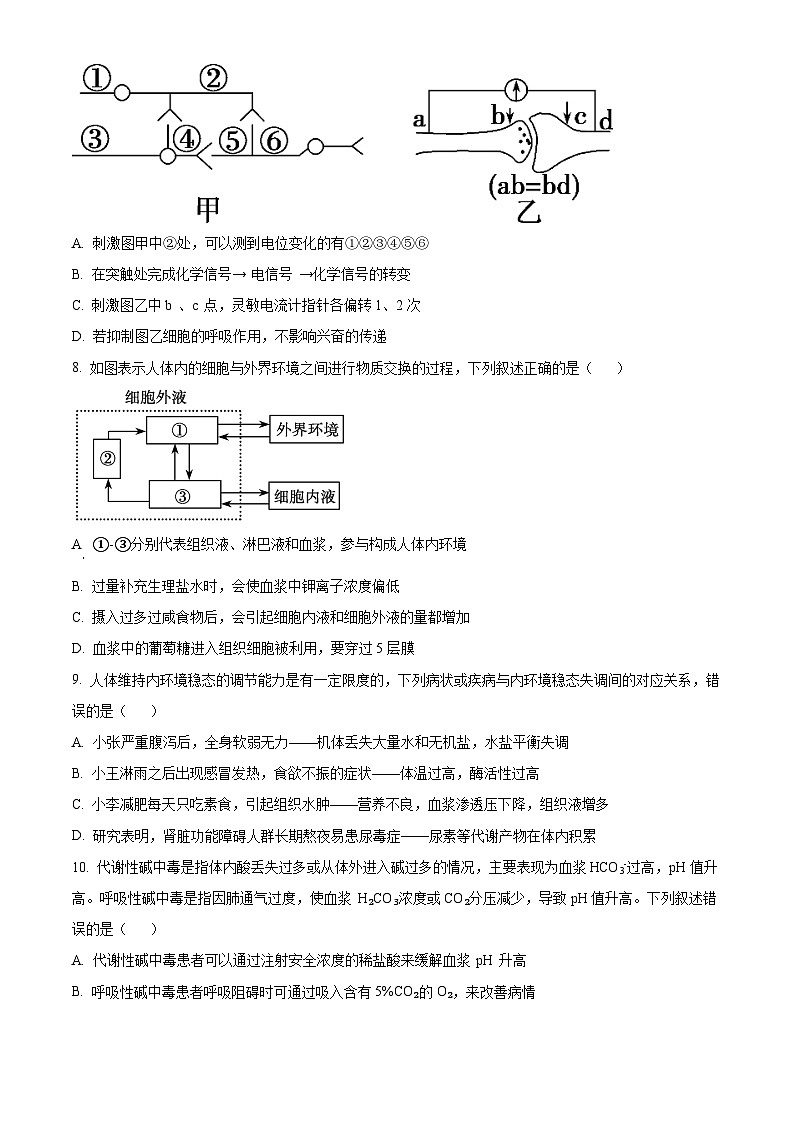 湖北省宜城市第一中学2024-2025学年高二上学期9月月考生物试题（Word版附解析）03