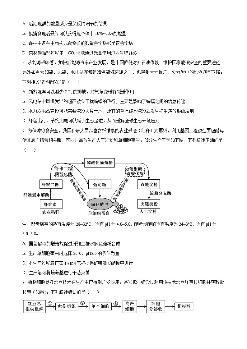 河南省驻马店市新蔡县第一高级中学2024-2025学年高三上学期9月月考生物试题（Word版附解析）02