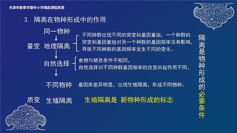 2024-2025学年高一生物教学课件 物种的形成、协同进化与生物多样性的形成07