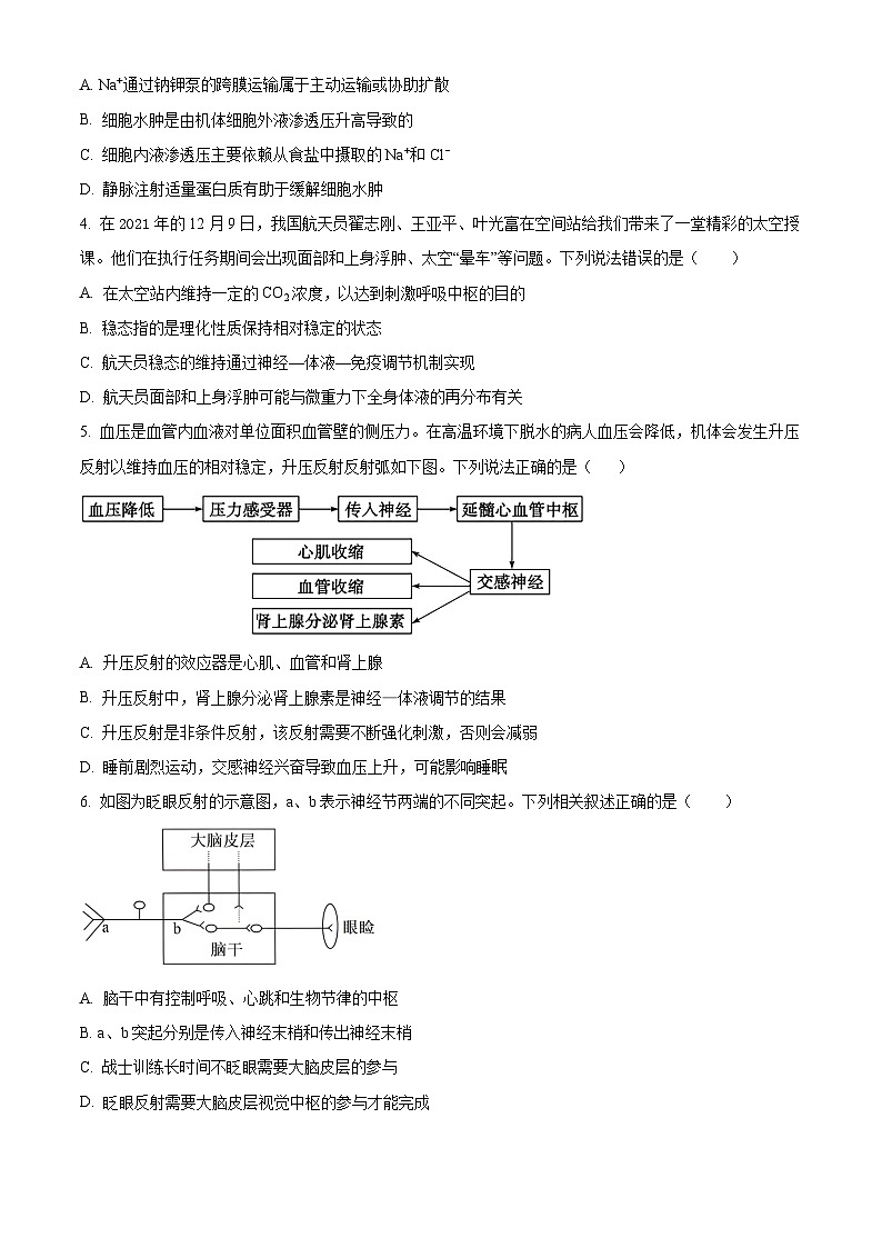 吉林省长春市朝阳区长春外国语学校2024-2025学年高二上学期9月第一次月考生物试题  Word版无答案第2页