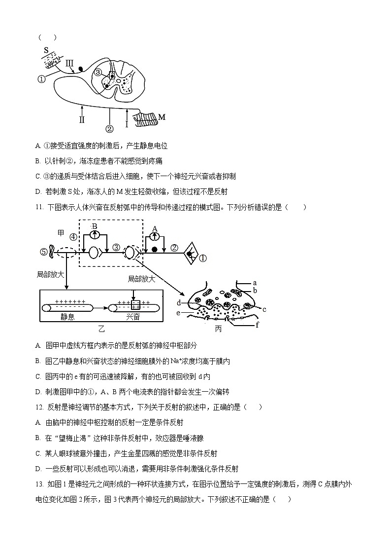 河南省郑州市2024-2025学年高二上学期9月月考生物试题  Word版无答案第3页