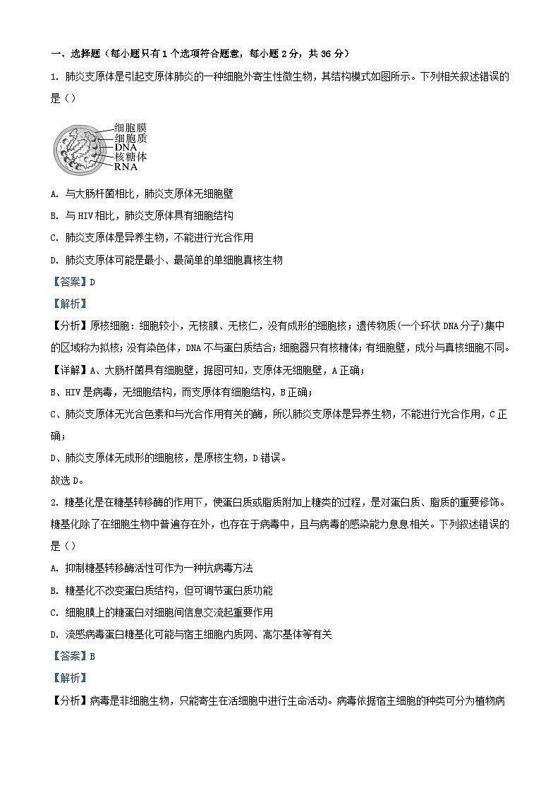 湖北省武汉市2023_2024学年高三生物上学期12月月考试题解析版第1页
