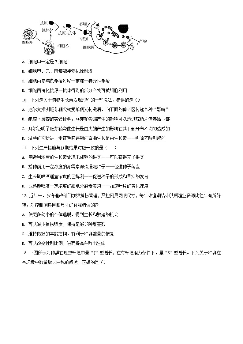江苏省扬州市邗江区2023_2024学年高二生物上学期期中调研测试含解析第3页