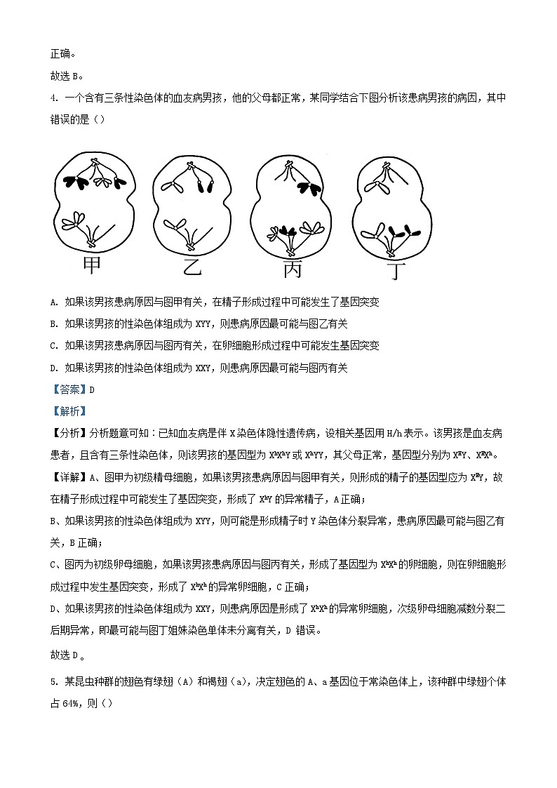 湖北省2023～2024学年高二生物上学期期中试题含解析第3页