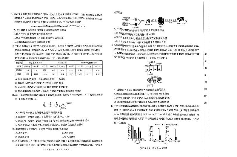 广西部分示范性高中2025届高三上学期摸底质检试卷+生物第2页