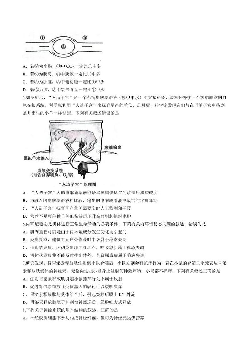 [生物]山西省运城市2024～2025学年高二上学期10月月考试题(有答案)02