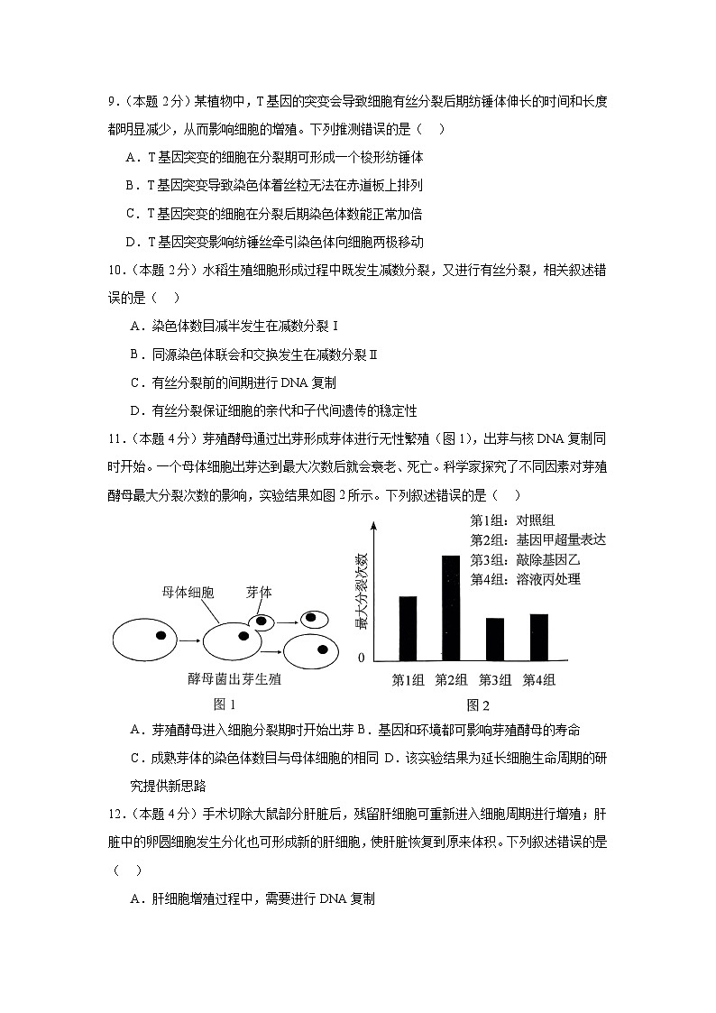福建省莆田市涵江区莆田锦江中学2024-2025学年高三上学期10月月考生物试题第3页
