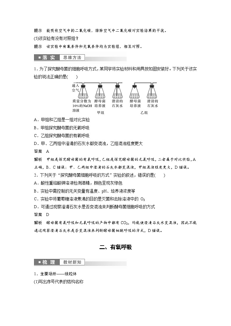 高中生物新教材同步必修第一册课件+讲义 第5章　第3节　第1课时　细胞呼吸的方式和有氧呼吸03