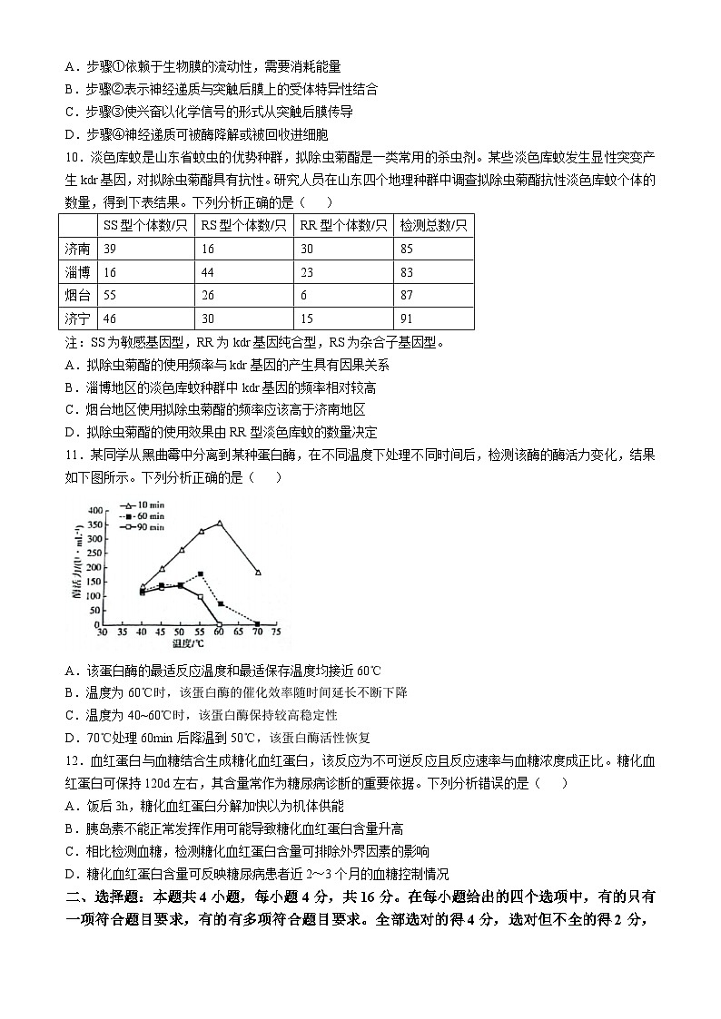 湖南省多校联考2024-2025学年高二上学期10月月考生物试题第3页