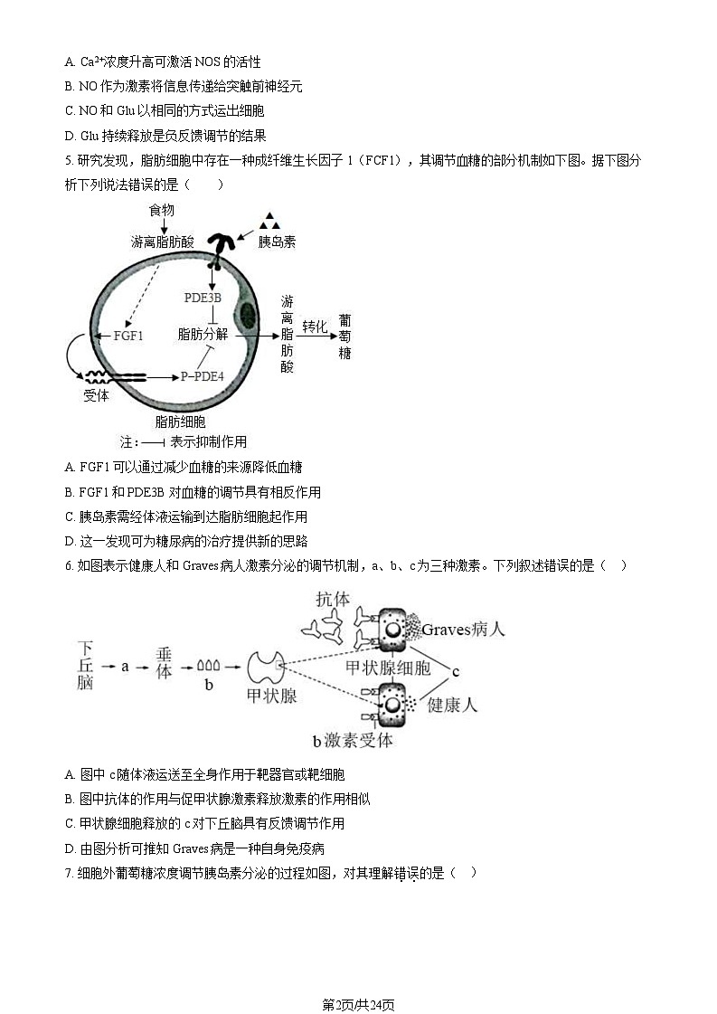 [生物]2023北京清华附中高二(上)期中试卷(教师版)第2页