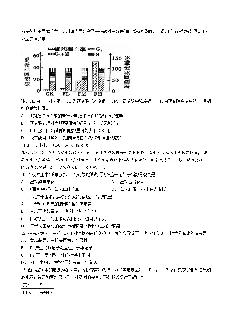 广东省梅州市兴宁市兴宁市第一中学2024-2025学年高三上学期10月月考生物试题第3页
