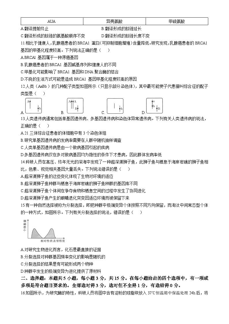 内蒙古部分名校2023-2024学年高一下学期期末联考生物试题第3页