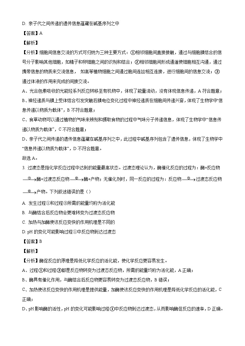 广东省梅州市兴宁市兴宁市第一中学2024-2025学年高三上学期10月月考生物试题（解析版）第2页