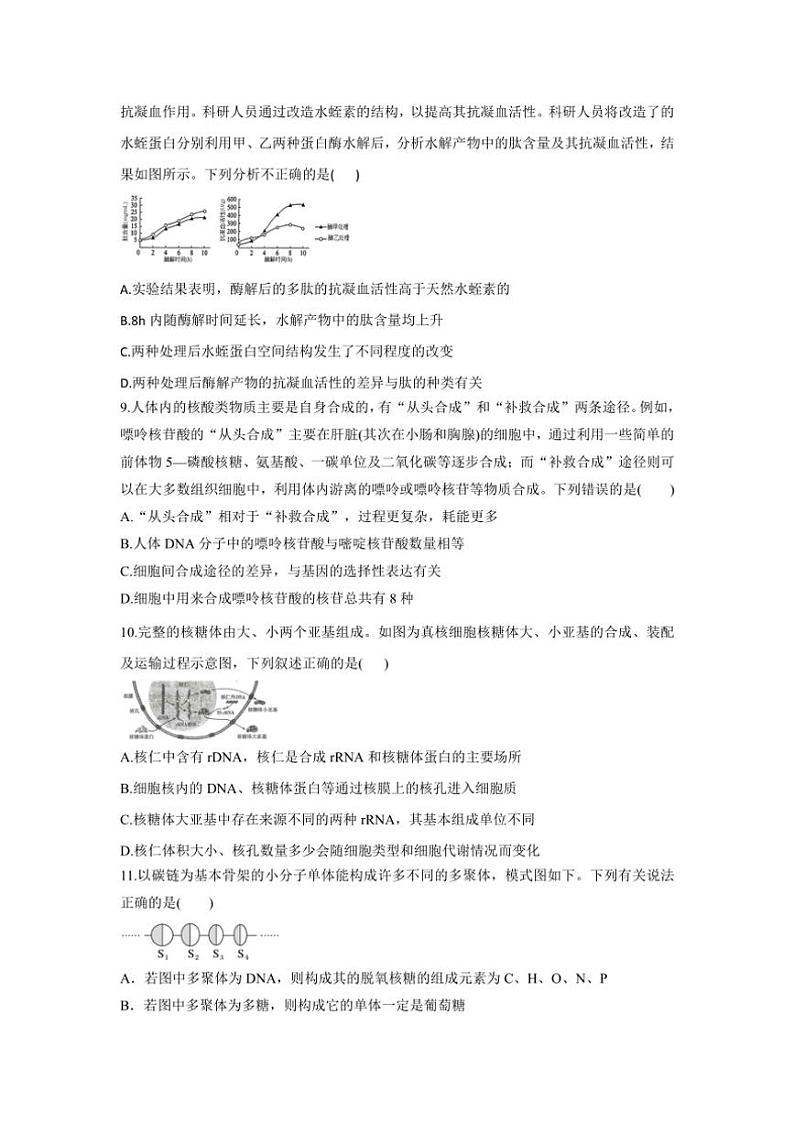 [生物]陕西省西安市西安市田家炳中学大学区联考2024～2025学年高一上学期10月月考学试题(有答案)03