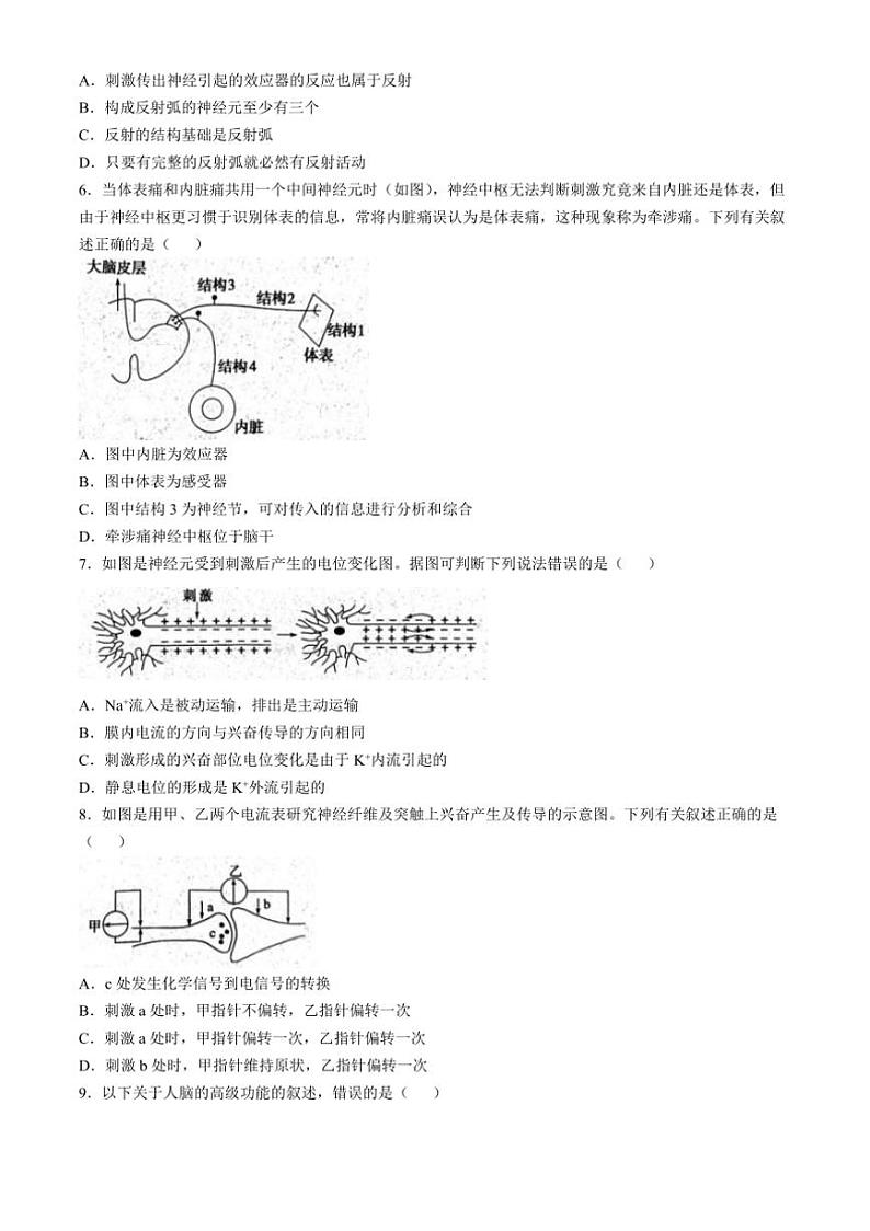 [生物]河南省南阳市六校2024～2025学年高二上学期10月月考试题(有解析)第2页