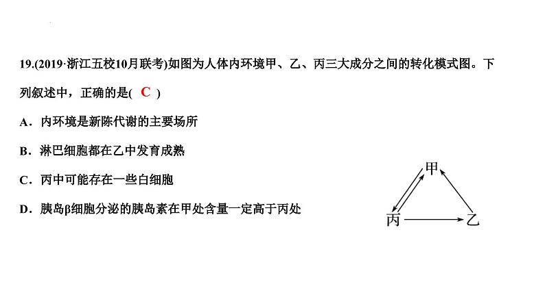 2025届高考生物二轮复习课件：第17讲 动物生命活动的调节06