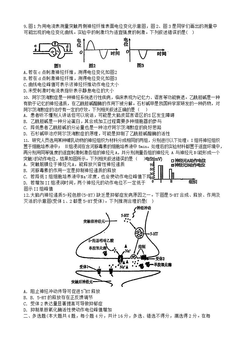 江西省南昌市第十中学2024~2025学年高二上学期第一次月考生物试题03