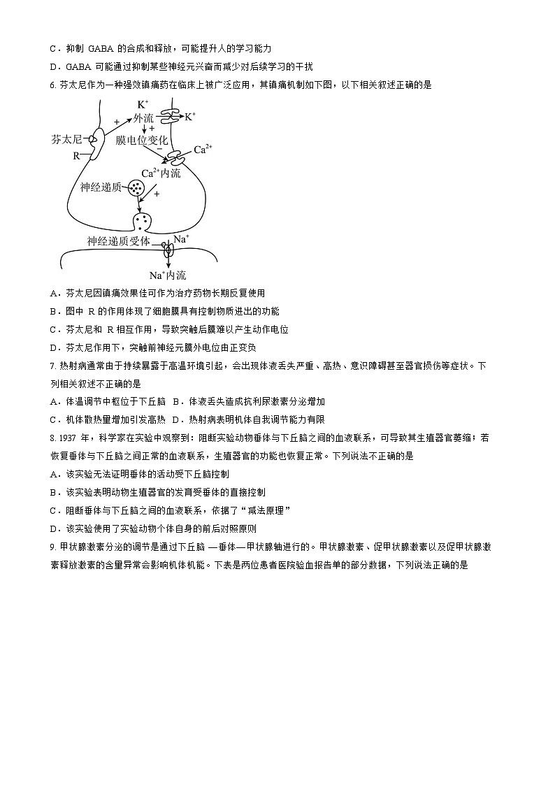 2023北京北大附中高二上学期期中生物试卷（教师版）第2页