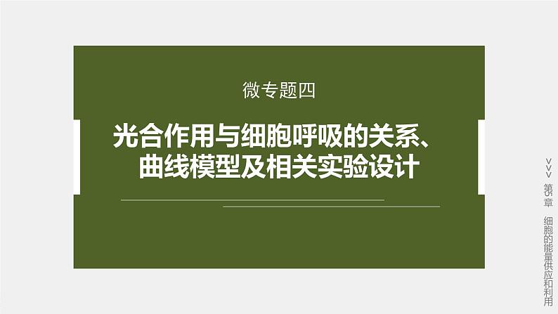 高中生物（人教版）新教材同步必修第一册课件+讲义 第5章　微专题四　光合作用与细胞呼吸的关系、曲线模型及相关实验设计02