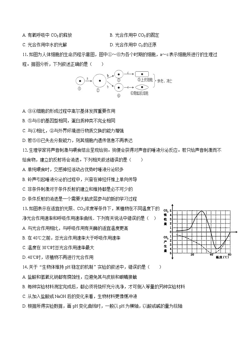 2024-2025学年湖南省岳阳市岳阳一中高三（上）月考生物试卷（9月份）（含解析）03