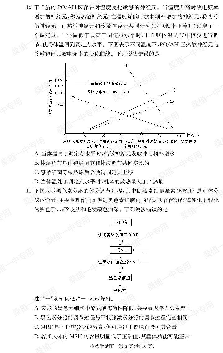 2024炎德英才名校联合体高二第二次月考生物试卷第3页