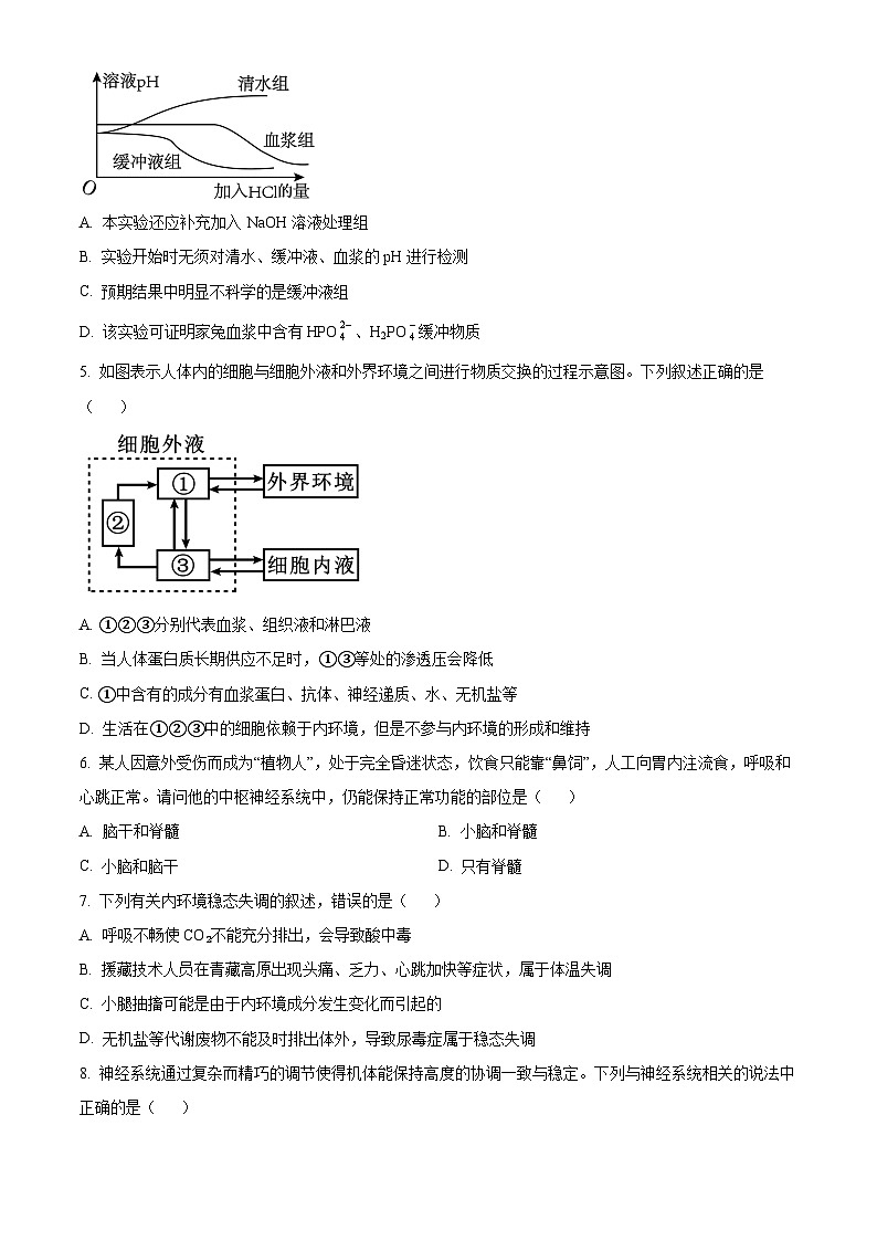 四川省南充市顺庆区四川省南充高级中学2024-2025学年高二上学期10月月考生物试题 Word版无答案第2页