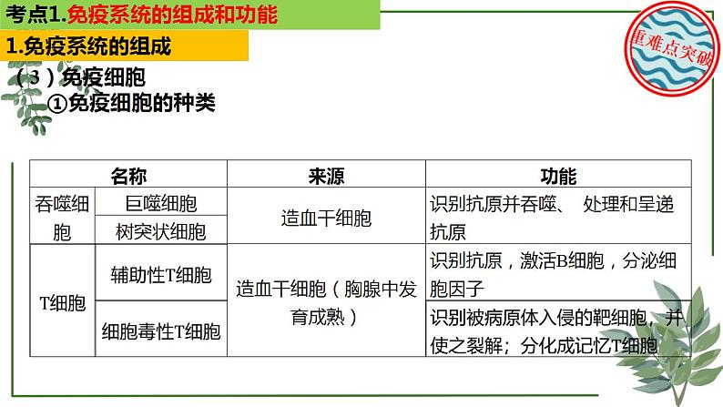 第54讲 免疫调节-备战2025年高考生物一轮复习精讲课件（新教材新高考）第8页