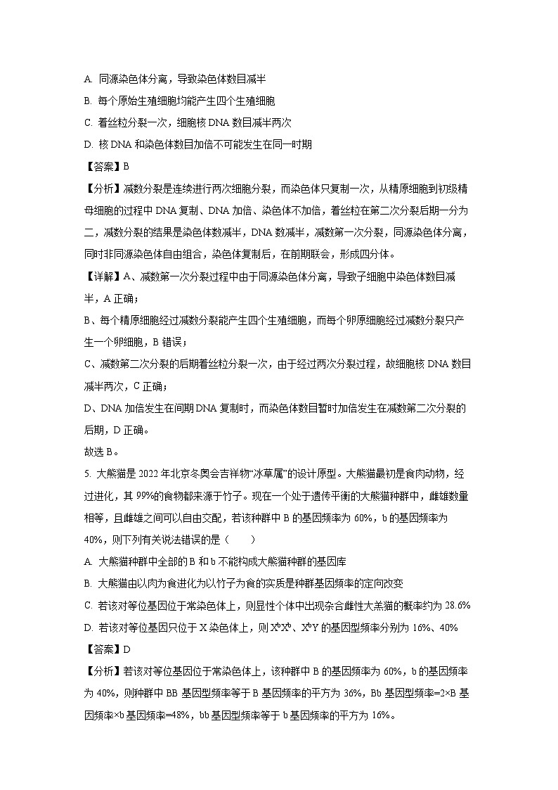 [生物][期中]广东省湛江市部分学校2023-2024学年高二上学期期中考试试卷(解析版)第3页