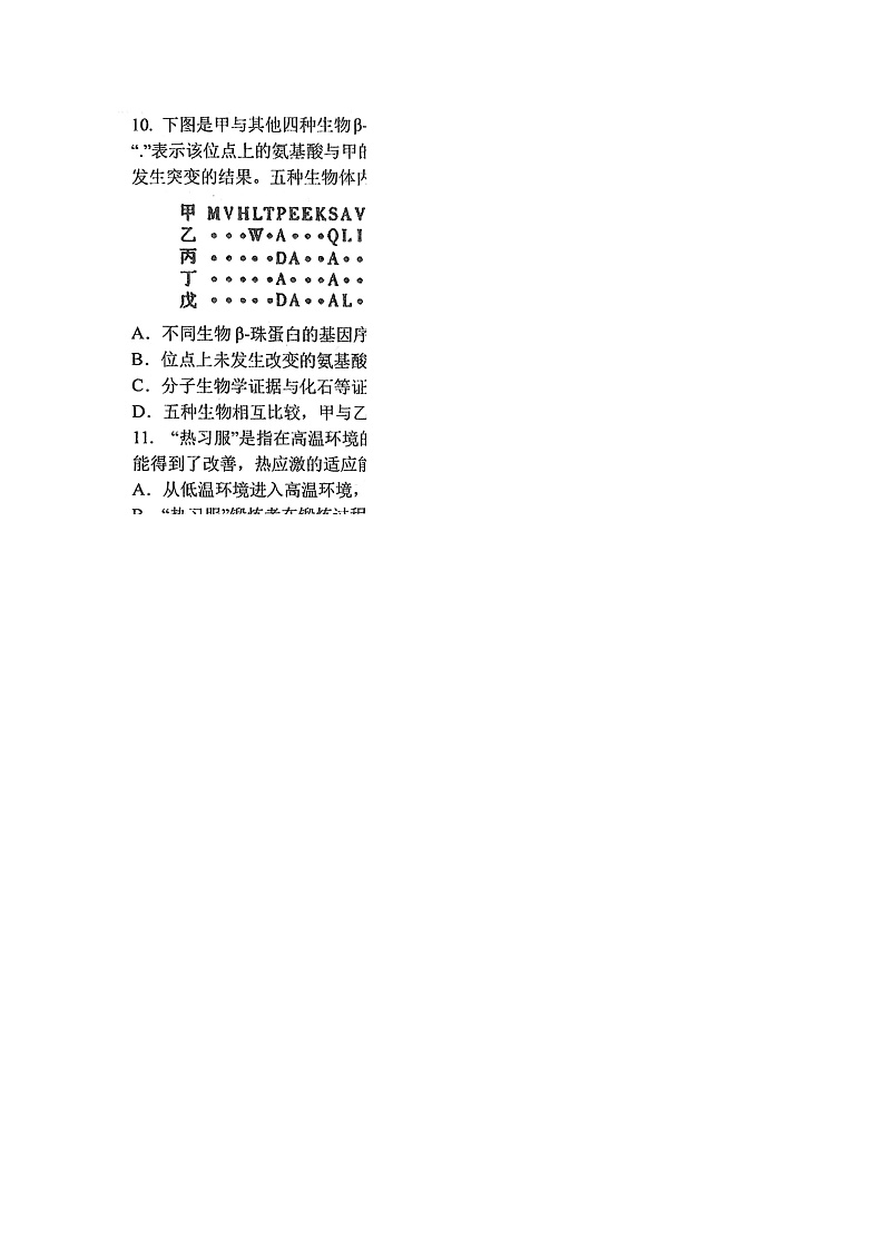华中师范大学第一附属中学2024-2025学年高三上学期10月月度检测生物试卷第3页
