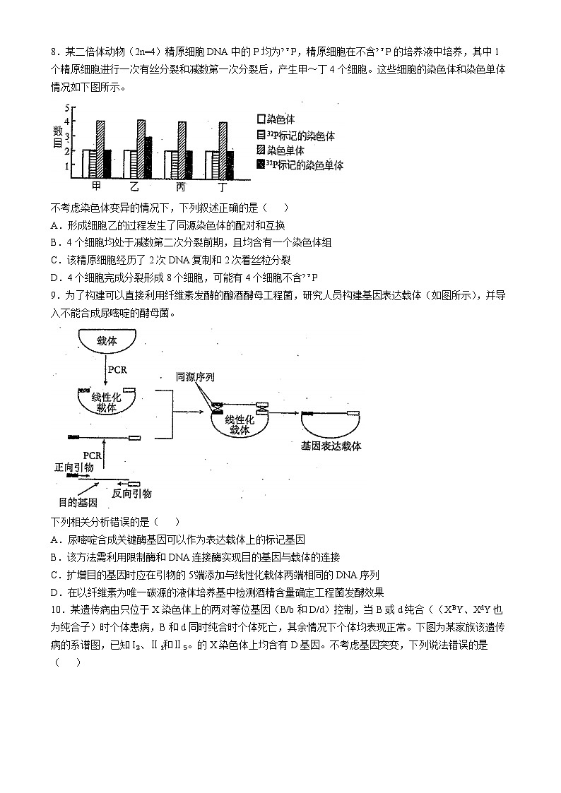 天津市南开中学2024-2025学年高三上学期10月月考生物试题（含答案）第3页