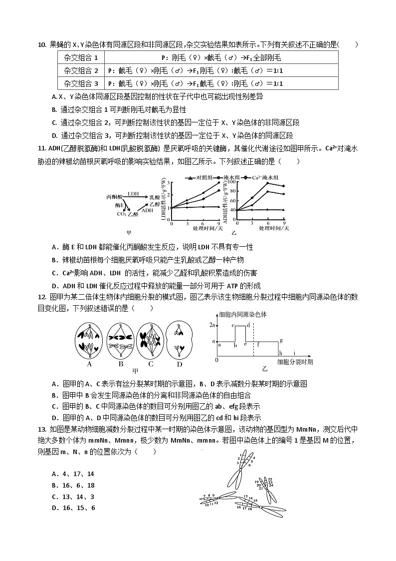 四川省绵阳南山高2022级9月月考试卷生物第3页
