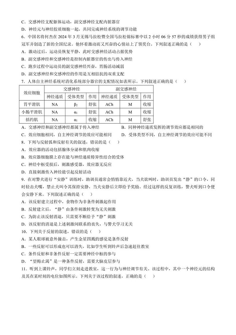 [生物][期中]云南省玉溪市新平彝族傣族自县民族中学2024～2025学年高二上学期10月期中考试学试题(有解析)第2页