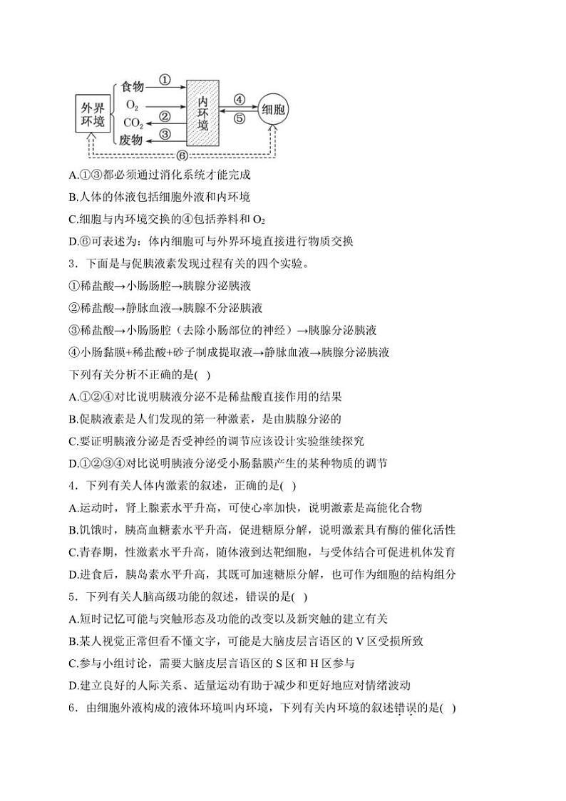 [生物]山东省泰安市肥城市肥城市慈明学校2024～2025学年高二上学期第一次月考学试卷(有答案)第2页