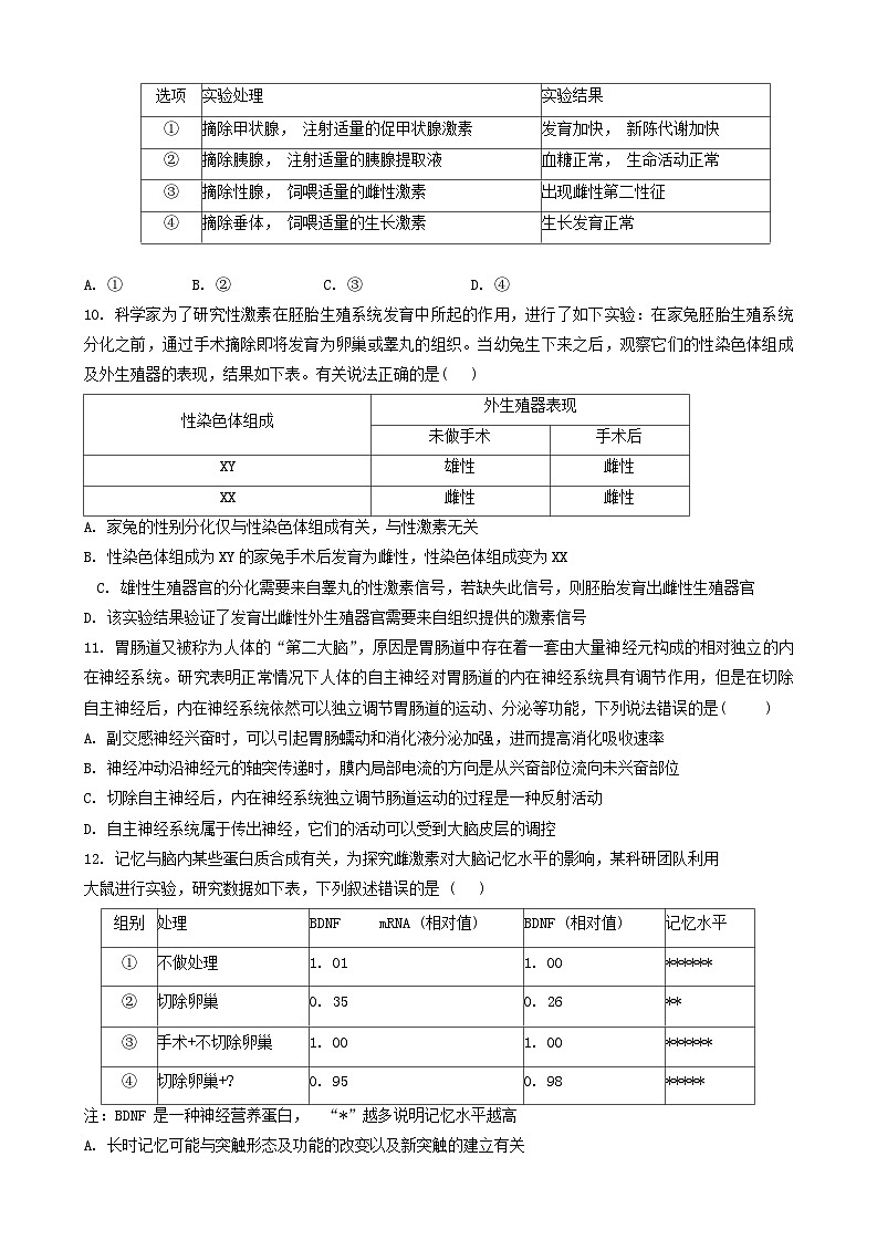 广东省三校2024~2025学年高二上学期第一次质量检测生物试题第3页