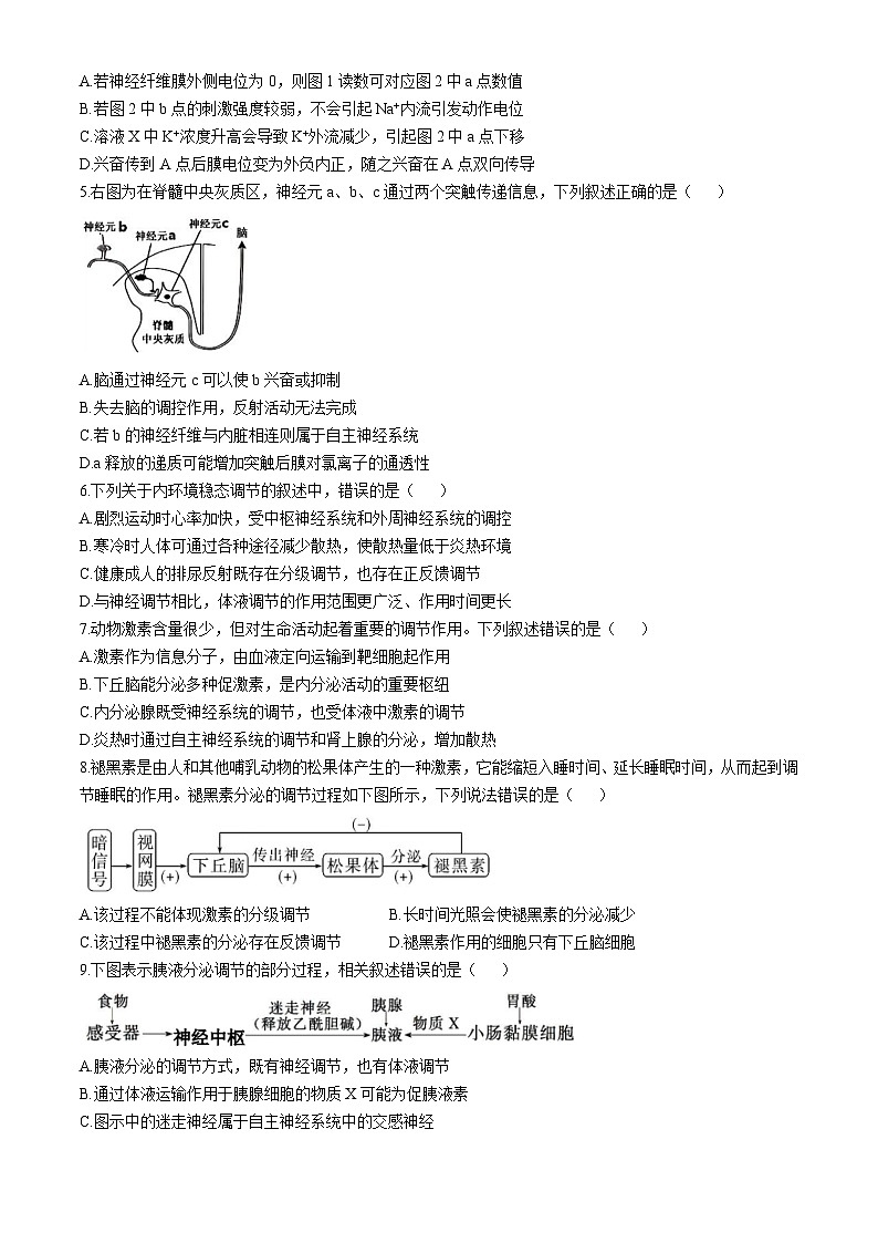 江苏省南京市第二十九中学2024-2025学年高二上学期第二次月考（期中模拟）生物试题第2页