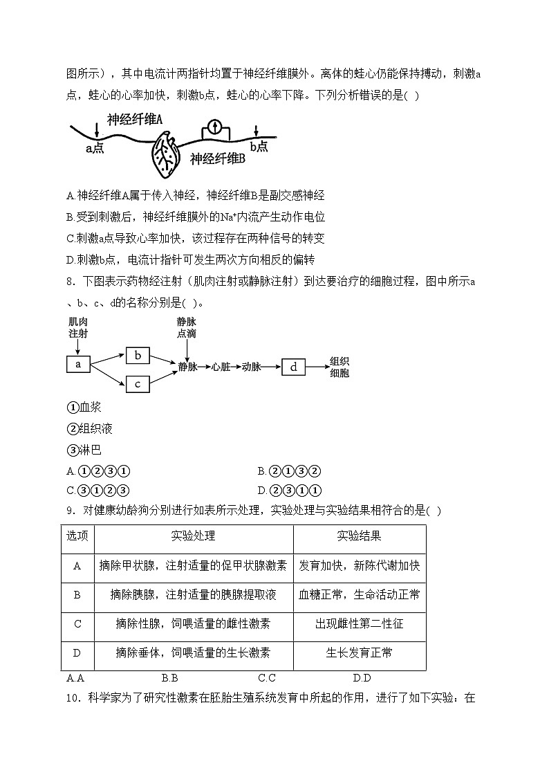 广东省三校2024-2025学年高二上学期第一次质量检测生物试卷(含答案)第3页