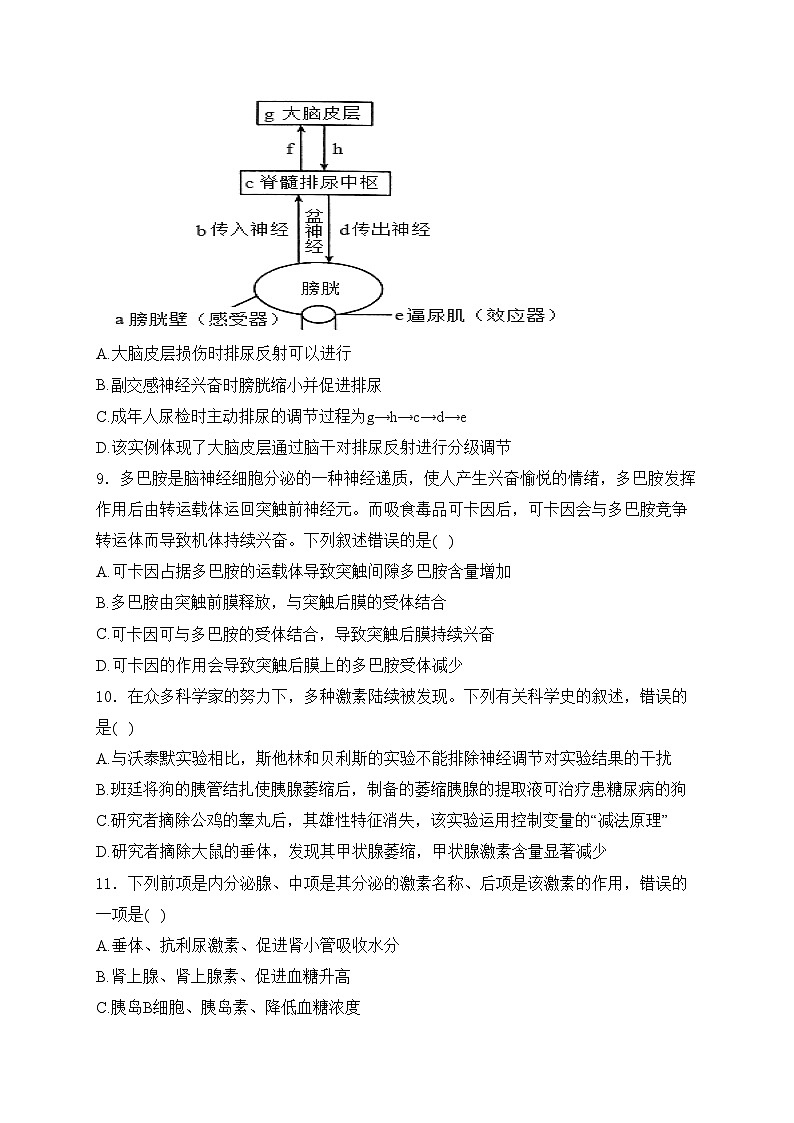 河南省驻马店市驿城区部分高中2024-2025学年高二上学期10月月考生物试卷(含答案)第3页