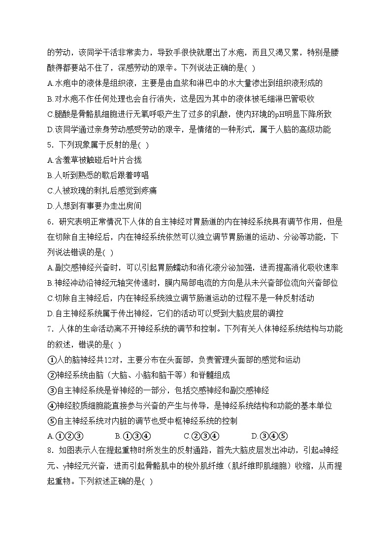 江西省抚州市崇仁一中、广昌一中、南丰一中、金溪一中2024-2025学年高二上学期第一次月考联考生物试卷(含答案)02