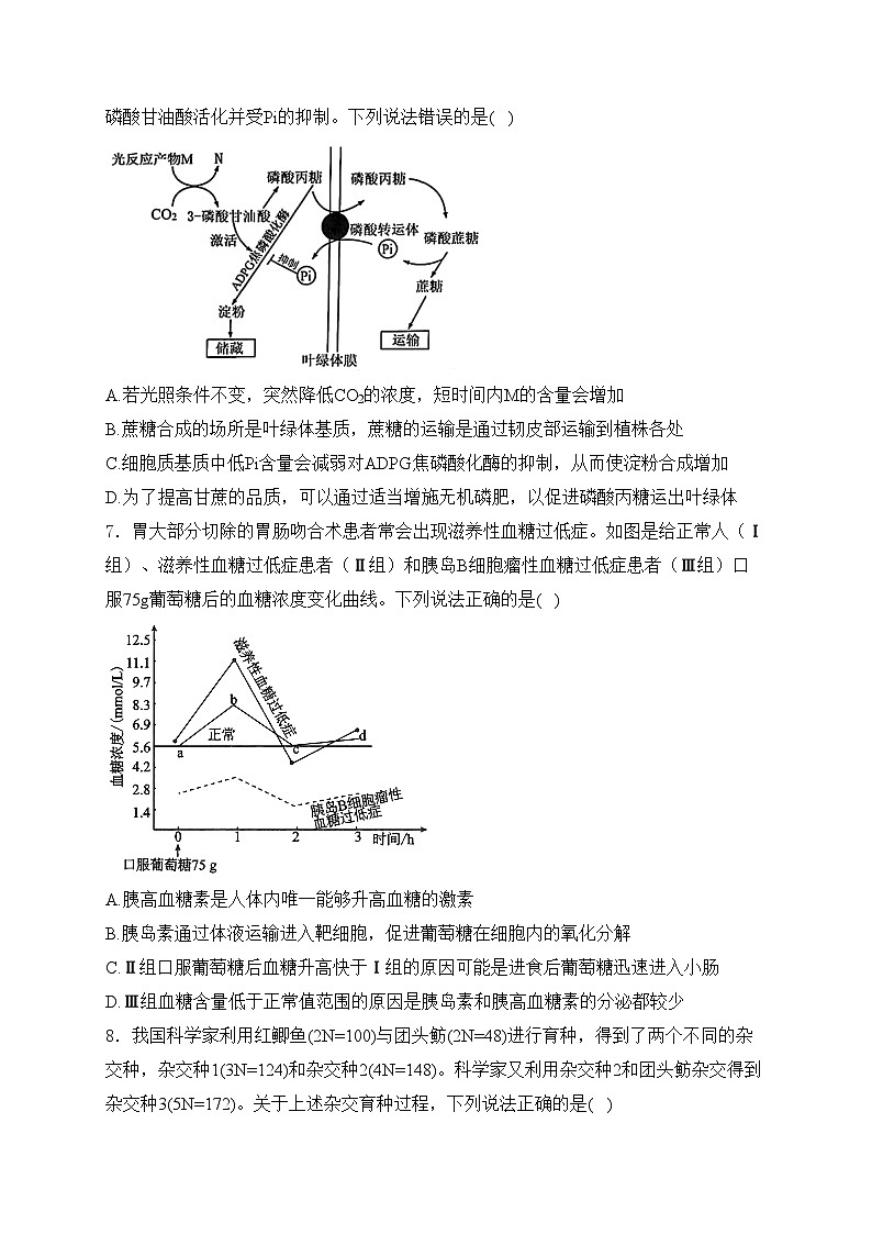 山东省青岛市2025届高三上学期9月期初调研检生物试卷(含答案)第3页