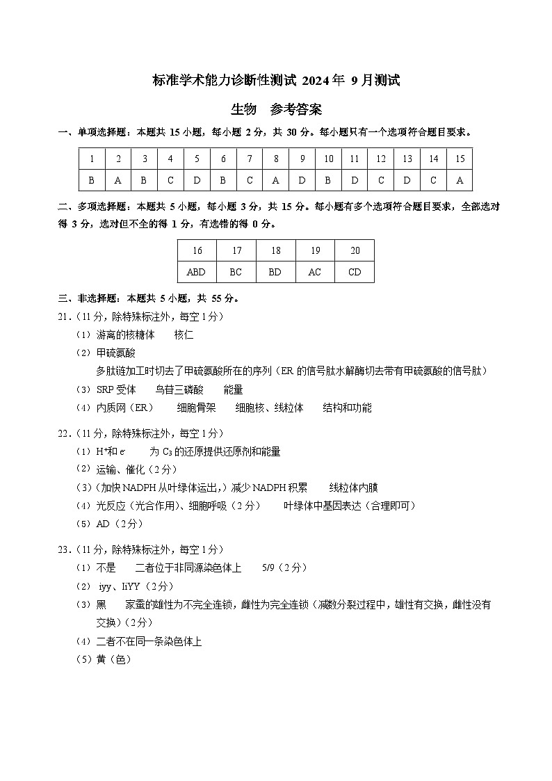 参考答案第1页