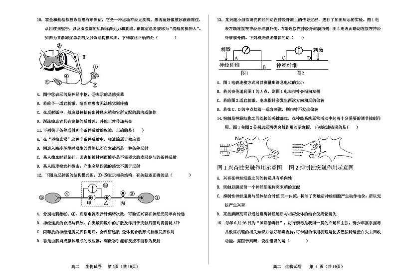 山西省大同市阳高县第四中学2024-2025学年高二上学期9月第一次月考生物试题第2页